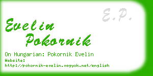 evelin pokornik business card